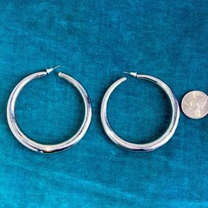 Silver hoop earrings